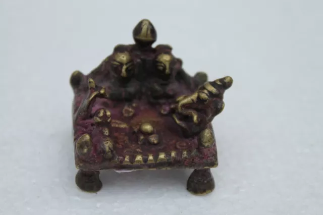 Antique Hindu Traditional Indian Ritual Bronze 'Family Of God Shiva' Rare NH1066