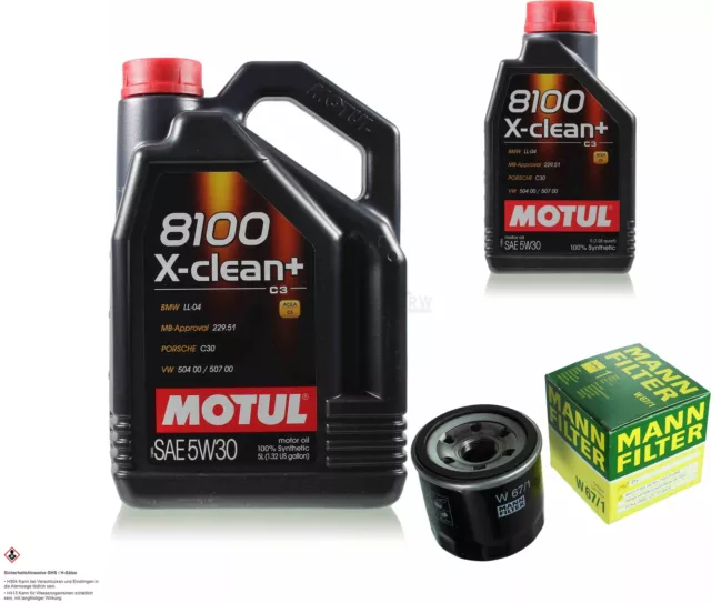 MOTUL 6L HUILE MOTEUR+MANN-FILTER pour Nissan Micra IV K13 1.2 DiG-S Juke F15