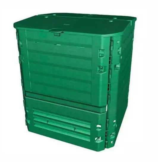 Composteur 400 L plastique vert Thermo King avec trappes et couvercle