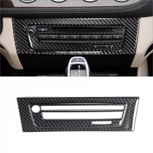 2x Carbon Fiber Radio With Navigaiton System Cover Trim For BMW Z4 E89 2009-2016