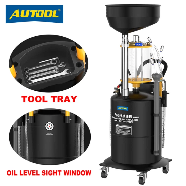 18.5 Gallon Auto Garage Waste Oil Drain Tank Air Oil Operated Drainer/Extractor