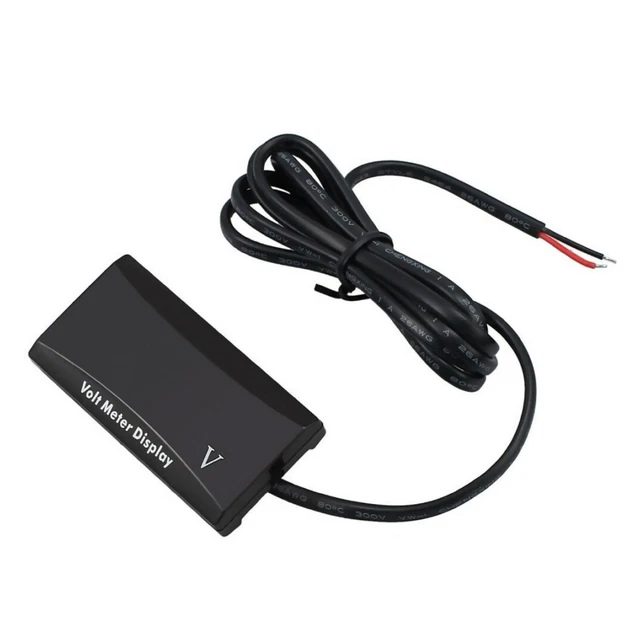 12V Detection Meter Digital LED Display Voltmeter Waterproof Car/Motorcycle D