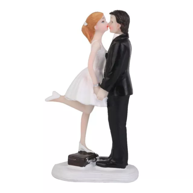 Bride and Groom Wedding Cake Topper Lovers Couple Hats Ornaments