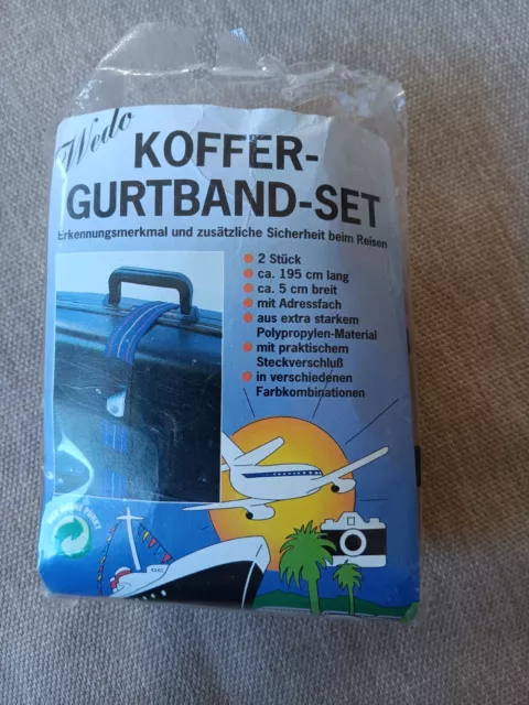 Wedo Koffer-Gurtband-Set Koffergurt Kofferband Gepäckgurt 2 x 195 cm x 5 cm