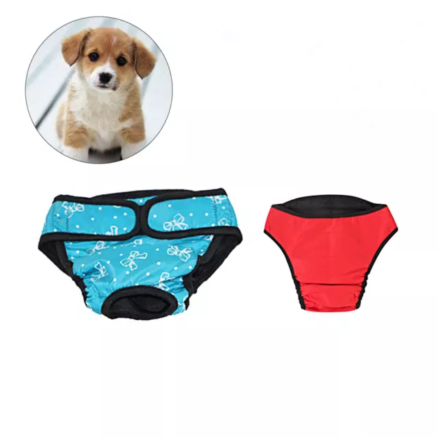 2 PCS Pet Diaper Sanitary Physiological Pants Menstrual Panty Dog Puppy