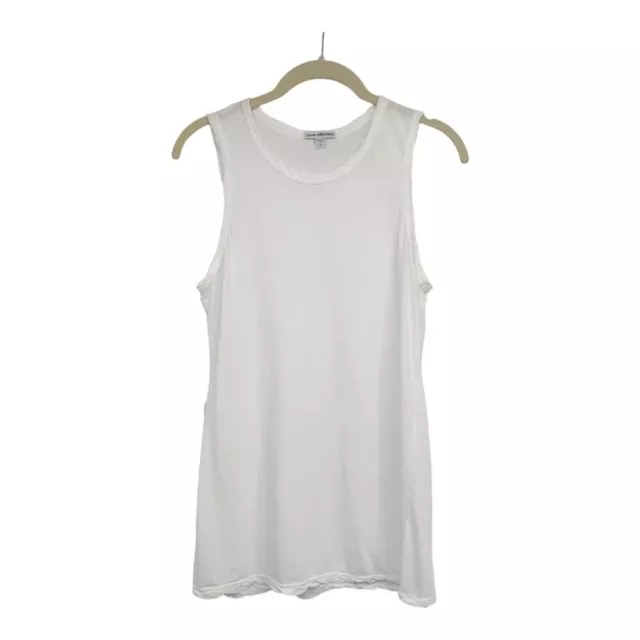 James Perse White Slub cotton-jersey tank size 2 *flaws*