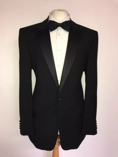 Daniel Hechter - Lana Nero Cena Suit - 42 Lungo - W36 L33.5 -consumato Twice