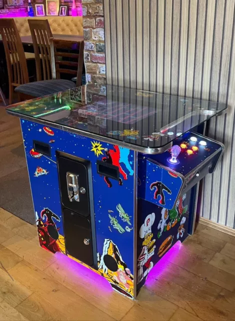 BLUE Retro cocktail table, arcade games machines with 516 games, Games room