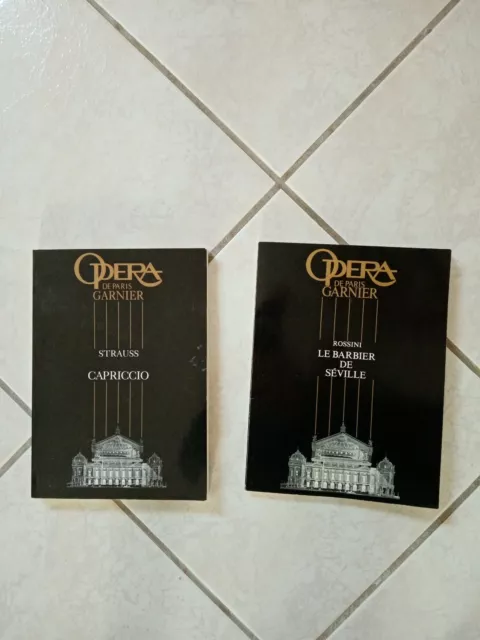 Lot 2 Programmes Opéra garnier paris-1992-rossini/barbier seville/capriccio