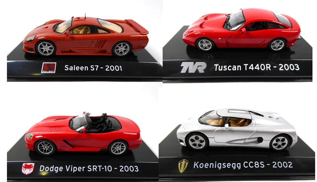 Lot de 4 Voitures de Sport Saleen Koenigsegg 1/43 IXO Supercars Diecast car SL22