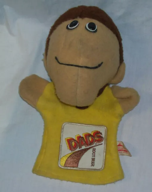 Vintage 1970s DAD'S ROOT BEER Soda Pop Cloth HAND PUPPET - Bottle Old Style Logo