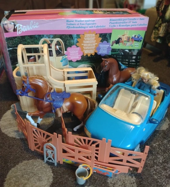 VINTAGE BARBIE HORSE Box And Car Original Box 2000 39.99