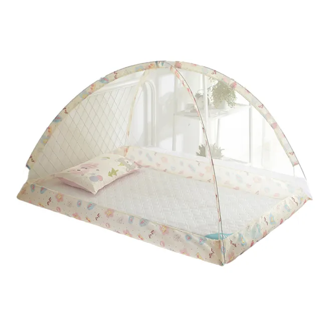 Funda de cama cortina fácil de plegar antimosquitos diseño yurta cortina de cama malla fina