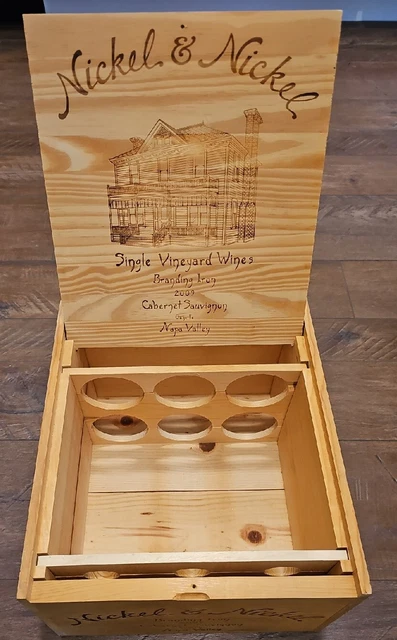 Nickel & Nickel Cabernet Sauvignon 2009 Wooden Wine Box Folding Lid