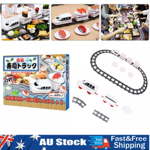 Rotating Sushi  Rail Train Conveyor Toy Electric Revolving Set Kids Role-Playing