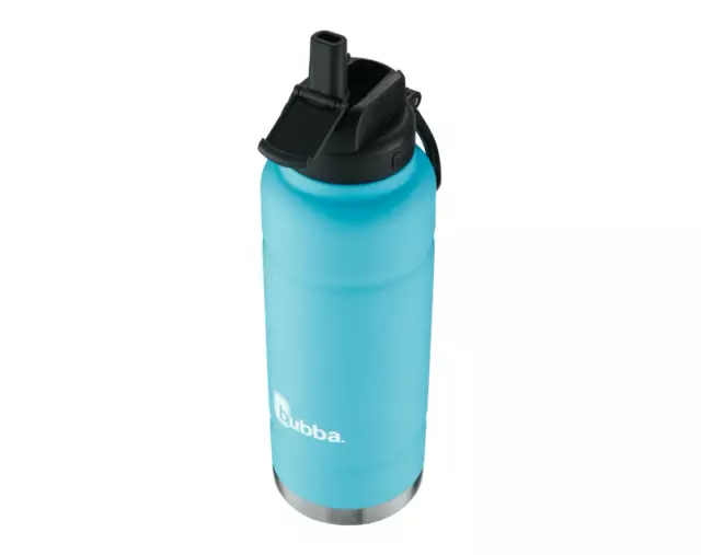 bubba Stainless Steel Trailblazer Water Bottle with Straw, Rubberized Blue, 40 o