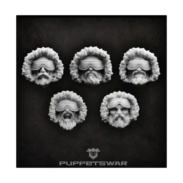 PUPPETSWAR SF MINI Heads 32mm Arctic Troopers Heads Pack New EUR 6,79