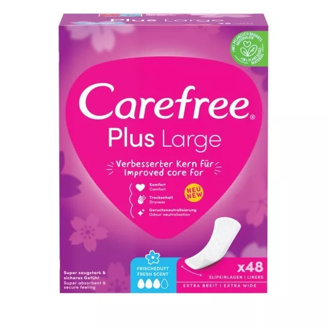 Carefree Slipeinlagen - Plus Large Frischeduft - 48 St.