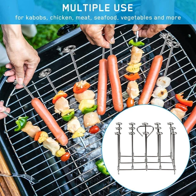 Soporte para pinchos multiusos para Kabobs soporte para pinchos con soporte
