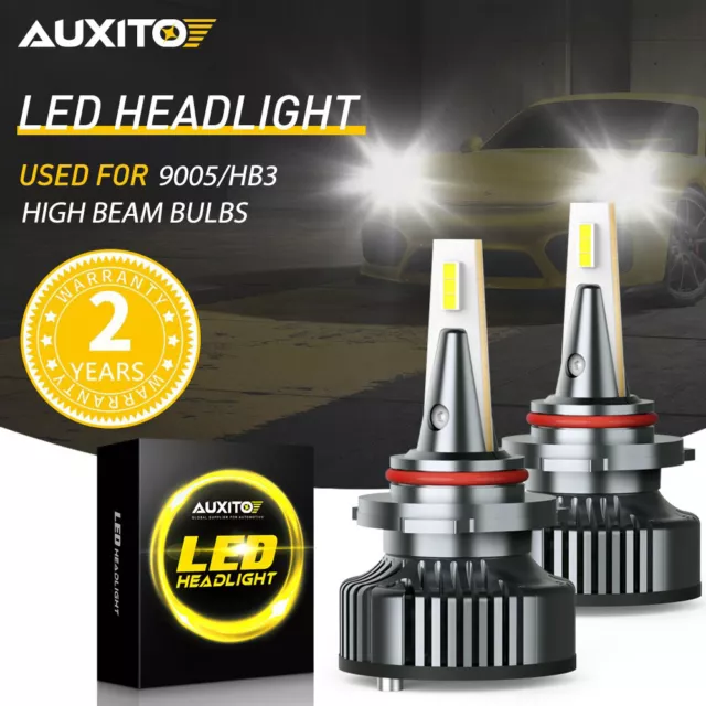 2X AUXITO 9005 HB3 LED Headlight Bulb HIGH BEAM Super Bright 16000LM CANBUS AU