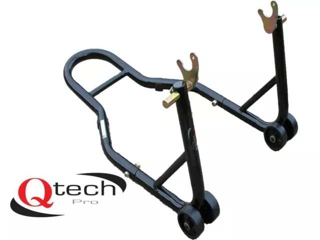 Qtech Motorcycle Motorbike Rear Wheel Vee PADDOCK STAND for Bobbins Workshop