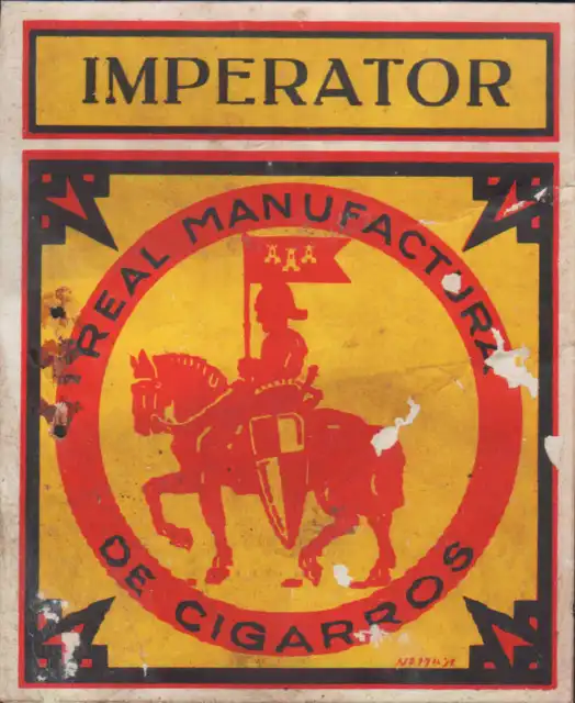 Werbung 1925, Zigarren-Kisten-Verpackung Aufleger: IMPERATOR