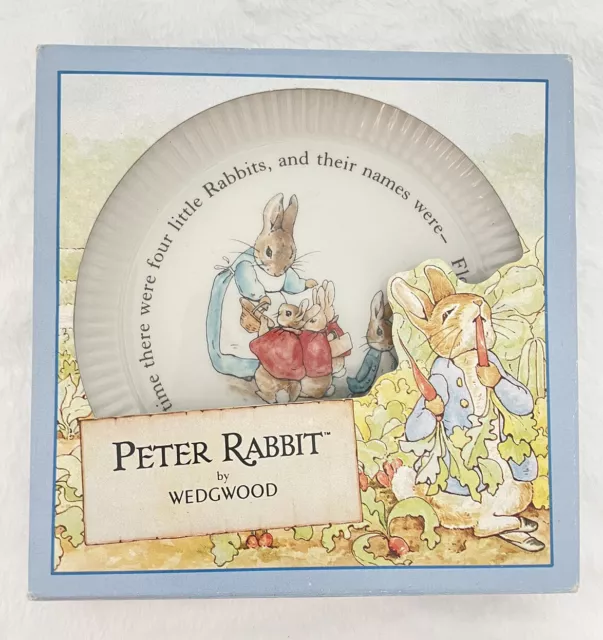 NIB 1992 WEDGWOOD PETER RABBIT Round Plate / Dish 6" Made in England