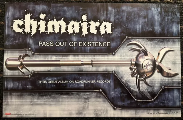 CHIMAIRA Pass Out of Existence 11x17 record store promo poster nü-metal 2001