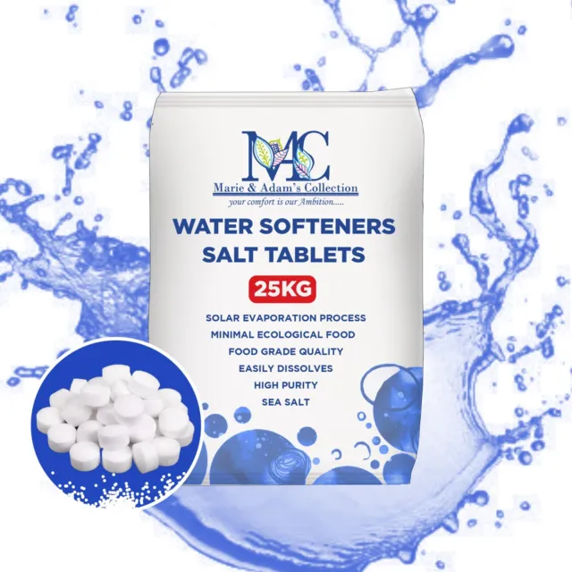 Water Softener Salt Tablet 25Kg Food Grade Quality Water Softening British