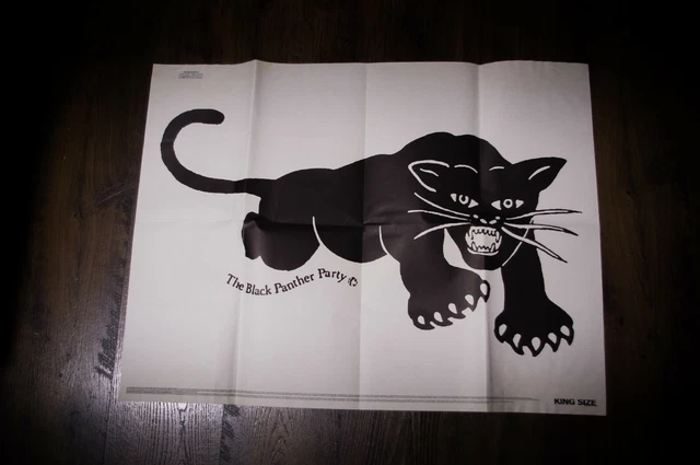 BLACK PANTHER PARTY LOGO KING SIZE MAGAZINE 24" x 32"  Fold Poster Original