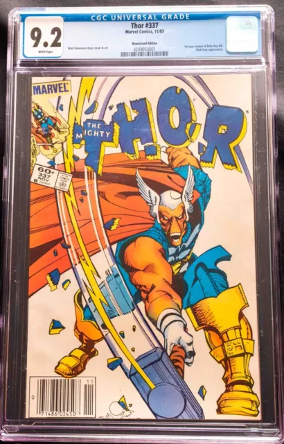 Thor #337 (Marvel, 1983) CGC 9.2 NM- Newsstand Edition 1st App Beta Ray Bill