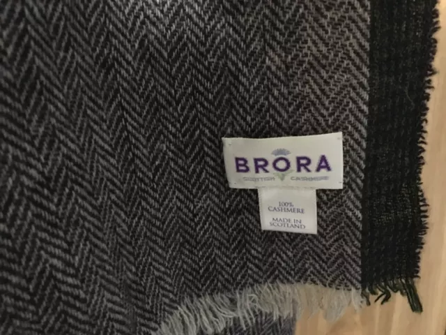 Sciarpa donna brora grigia 100% sciarpa cashmere 2