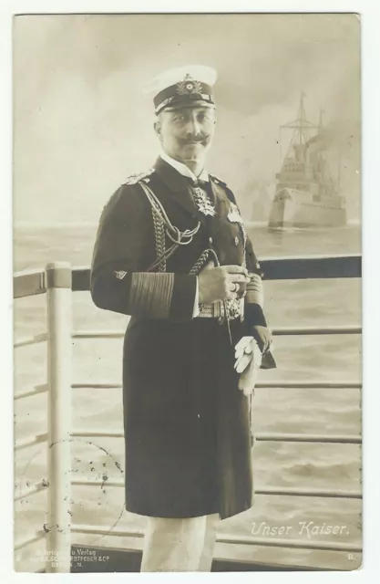 Kaiser Wilhelm II of Germany, Vintage Postcard, King of Prussia, Postmark-1911