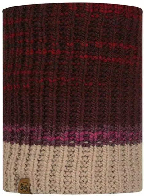 Buff Alina Knitted & Fleece Neck Warmer - Maroon