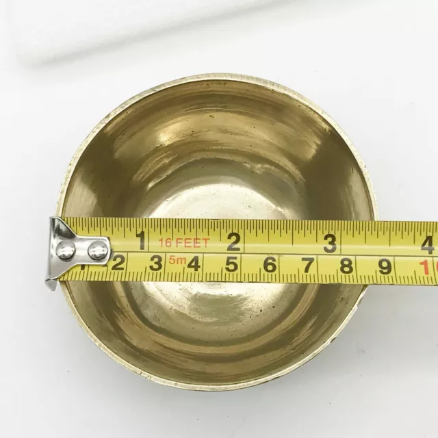 Vintage Brass Chinese Etched Bowl 2