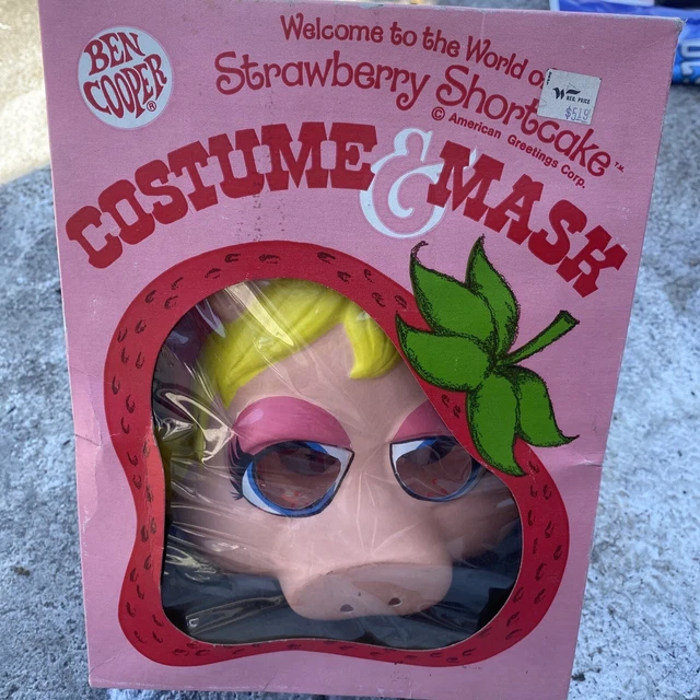 Vintage Strawberry Shortcake Costume Mask ￼