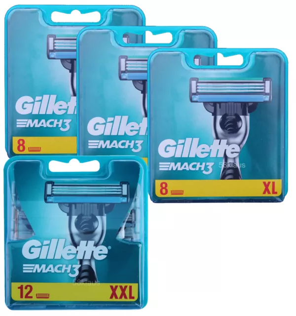 36x Gillette Mach3 Rasierklingen / 3x 8er + 12er OVP Klingen Ersatzklingen