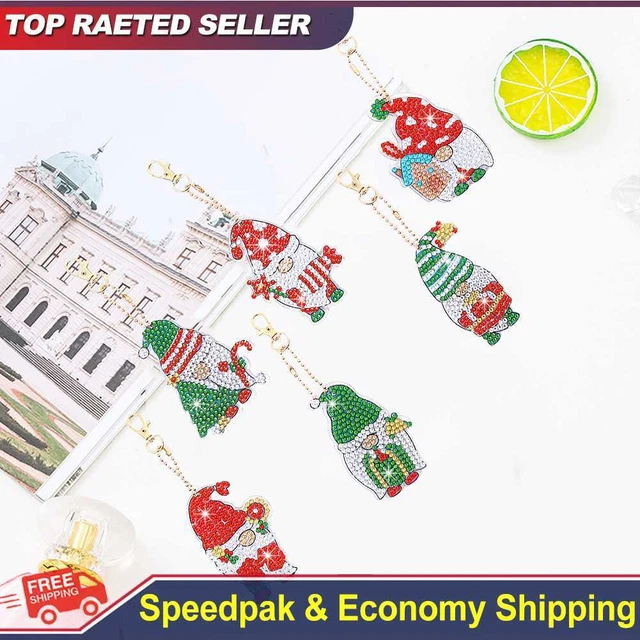 Weihnachts Diamond Painting Schl?selanh?ger, DIY Weihnachtsdeko Kobold Anh?ger,