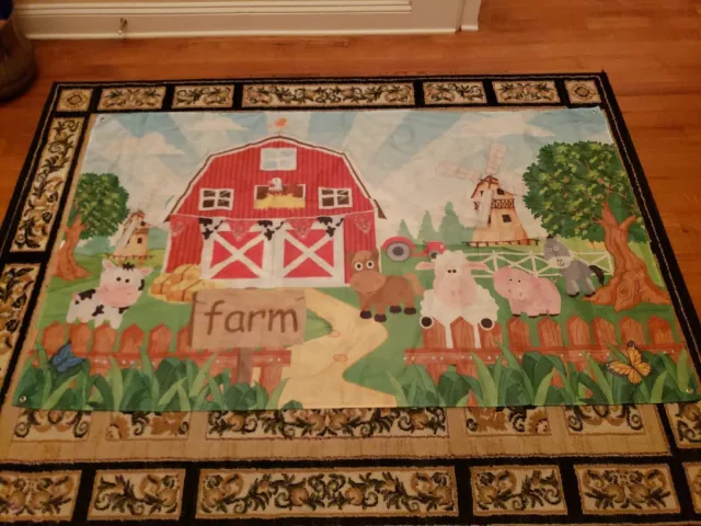 Farm Animals Theme Party Decorations Farm Animals Barn Backdrop Banner for Kids