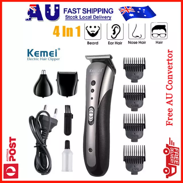 Men Hair Clippers Beard Trimmer Electric Shaver Nose Haircut Grooming Kemei 1407