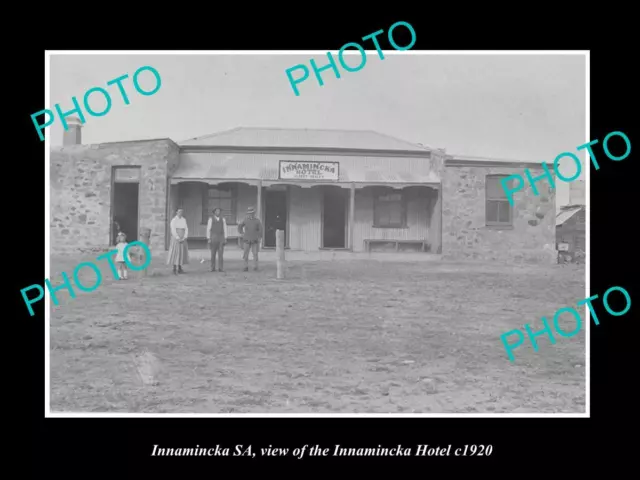 OLD POSTCARD SIZE PHOTO OF INNAMINCKA SOUTH AUSTRALIA THE TOWN HOTEL c1920