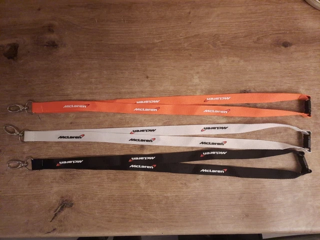 McLaren Orange, Black And White  Lanyard Pass Holders F1 x3