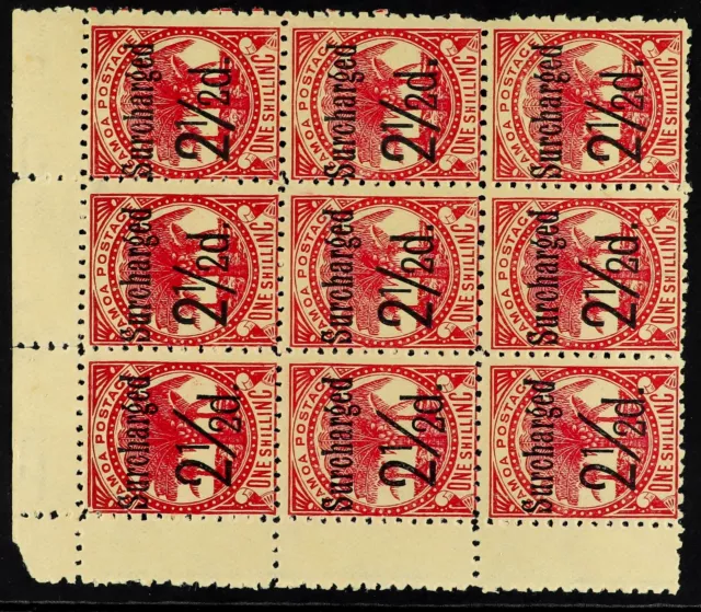 Samoa 1899 2½d in Black on 1s. Dull Rose-carmine on Toned Paper, Sg 86