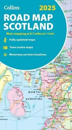 2025 Collins Road Map of Scotland by Collins Maps