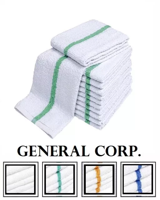 24 green stripe super bar towel bar mop kitchen restauran cleaning towels 33oz