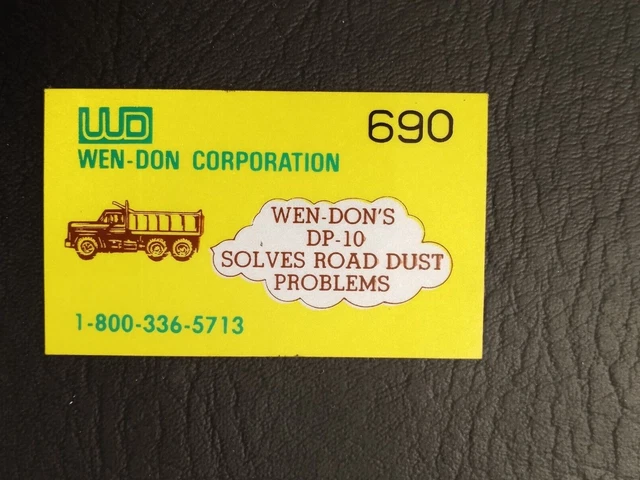 Nice Rare Wen-Don With Serial Number Coal Mining Sticker