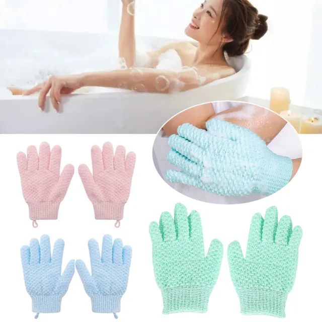 Guanto esfoliante guanti esfolianti - esfoliante guanti per la pulizia del  bagno massaggio schiuma corpo guanti resistenza 5 pezzi bagno luffa spa