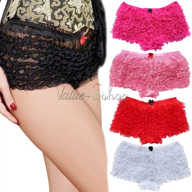 Sexy Ruffle Panty Panties Lace Lingerie Sissy Underwear Womens Frilly Knickers