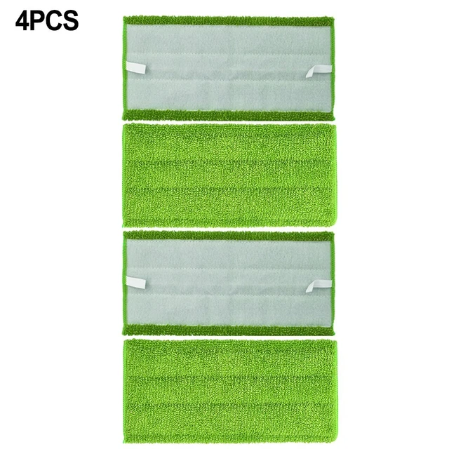 4* Paño de microfibra lavable 28,5*15 cm Piso de limpieza duradero Verde Suave