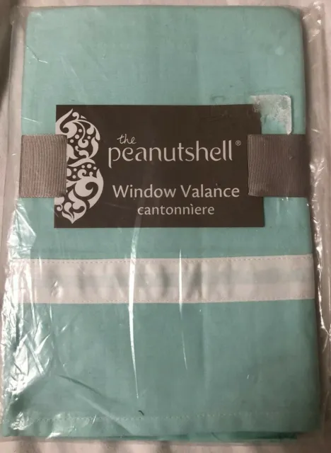 The Peanutshell Window Valance Mint Green 53" x 14" new in packaging #10608